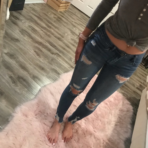 American Eagle Outfitters Denim - • American Eagle | Distressed Jeggings •